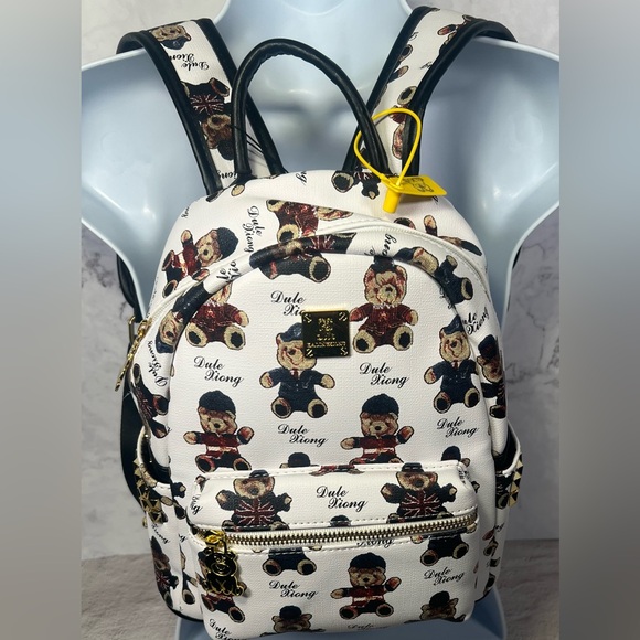 Dule xiong Fashion Bear Backpacl White - Picture 5 of 8
